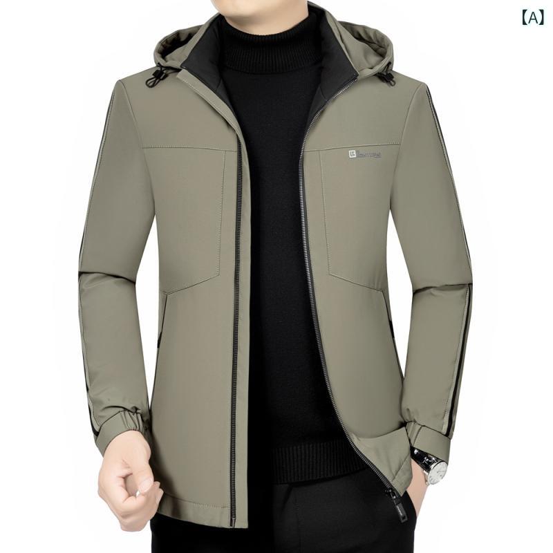 羽?服 メンズ 中年成人男性用 冬用 修身 加厚 ロング厚地の外套 連帽 防風 防寒 抗寒 透気 防皺 軽さ 白?? 端っこ物 雑ぜ合わせる型 立? 拉? 普通厚 純色 浅・稀色 黒いこと 休? 商? 脱着内胆 免? ロブで上げる根もと 聚??? ?? 机洗可 蓬松度高