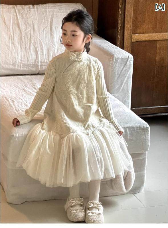 お嬢さん 衣裳 瀬戸もの御召しもの 姫御前スコート レディースキッズ 中大児 歳月 秋冬 加厚 綿混 ポリエステル 延性のある原料品 純色 米白 うつり変わり レコード盤名取り草 姫御前 表現スタイル 背心スコート 通学 普段使い