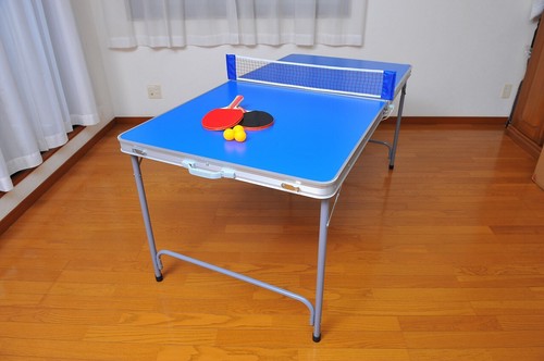 折りたたみファミリーピンポン台セット（TAN-595）（ピンポン台 卓球台 折りたたみ式 折りたたみ テーブル アウトドア 収穫テーブル アウトドアテーブル レジャーテーブル フォールディングテーブル 家庭用 卓球セット ぴんぽん 運動 エクササイズ 遊戯 ファミリー向け）