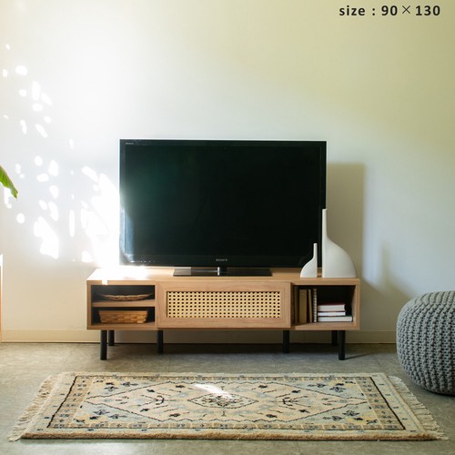 お部屋が明るくなる天然素材のトライバル風ラグ＜FLOWER＞90×130cm (ラグマット マット 上質 おしゃれ ウール 手織り ボリューム なめらか 肌触り 玄関用 北欧 新生活 インテリア カーペット 絨毯) 17,609円