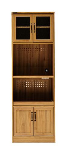 ナチュラルなテイストが魅力的なシリーズ ＜組立家具/60レンジ台　エリス＞（キッチンラック 食器棚 キッチン収納 レンジ台 木製 木目 キッチンボード ディスプレイラック 見せる収納 食器・調味料収納 北欧 おしゃれ カントリー シンプル）