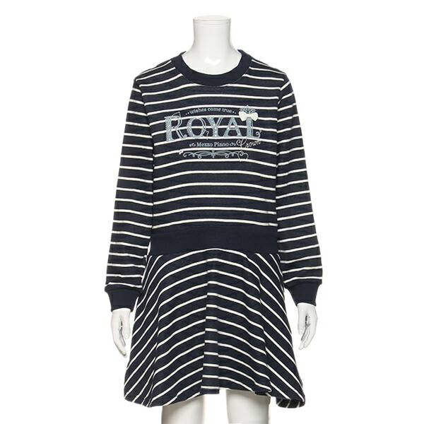 楽天市場 メゾピアノジュニア Mezzo Piano Junior オンライン限定 ボーダー柄裏毛ワンピース Narumiya Online ナルミヤ