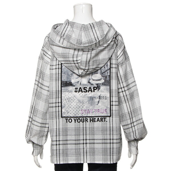 楽天市場 ブルークロスガールズ Blue Cross Girls バックグラフィックフードつきチェックシャツパーカー Narumiya Online ナルミヤ