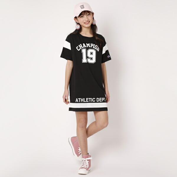 楽天市場 ラブトキシック Lovetoxic Championコラボ ロゴプリントtシャツワンピース Narumiya Online ナルミヤ