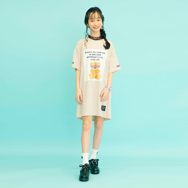 楽天市場 ラブトキシック Lovetoxic ベアボックスロゴプリントtシャツワンピース Narumiya Online ナルミヤ