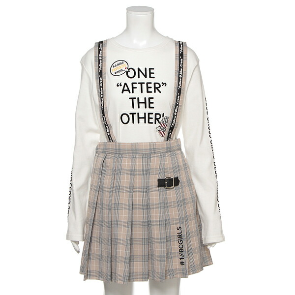 楽天市場 ブルークロスガールズ Blue Cross Girls サスペンダーつきチェックプリーツスカパン Narumiya Online ナルミヤ