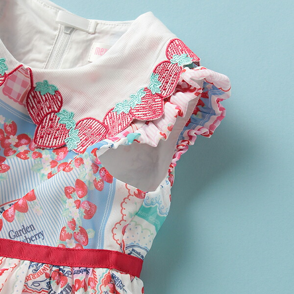 楽天市場 メゾピアノ Mezzo Piano イチゴ衿ハンカチ柄バルーンワンピース Narumiya Online ナルミヤ