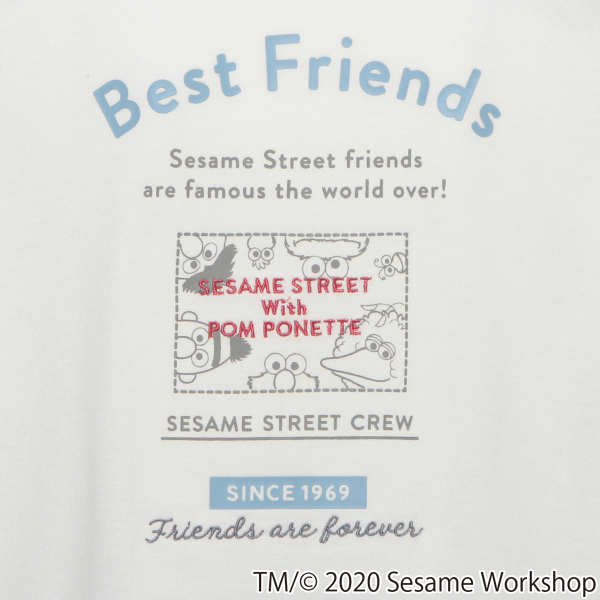 楽天市場 ポンポネットジュニア Pom Ponette Junior Sesame Street キャラクター刺しゅうバックデザインtシャツ Narumiya Online ナルミヤ