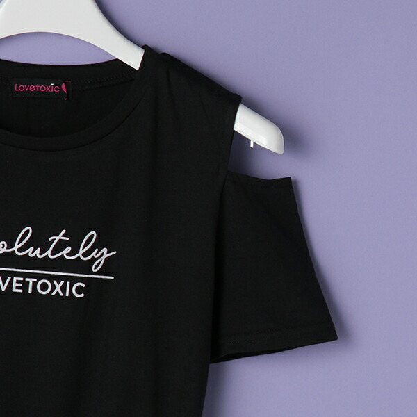 楽天市場 ラブトキシック Lovetoxic 肩開きtシャツドッキングプリーツワンピース Narumiya Online ナルミヤ