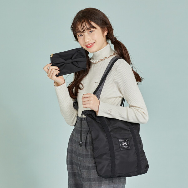 楽天市場 ポンポネットジュニア Pom Ponette Junior リボンポーチつきエコトートバッグ Narumiya Online ナルミヤ