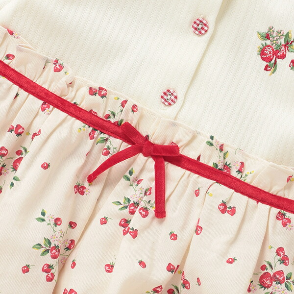 楽天市場 センスオブワンダー Sense Of Wonder オーガニックコットン 野イチゴビエラバルーンドッキングワンピース 日本製 Narumiya Online ナルミヤ