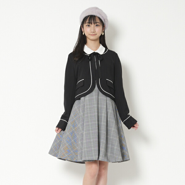 楽天市場 ラブトキシック Lovetoxic ワッペンブローチつき配色パイピングノーカラージャケット Narumiya Online ナルミヤ