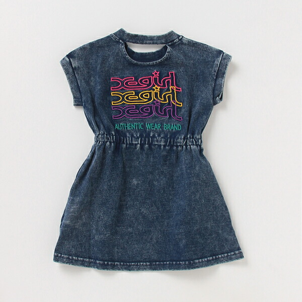 楽天市場 エックスガール ステージス X Girl Stages レインボーミルズロゴ入りケミカルワンピース Narumiya Online ナルミヤ