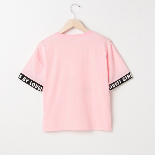 楽天市場】バイ ラビット(by LOVEiT)袖ロゴガール転写プリントTシャツ