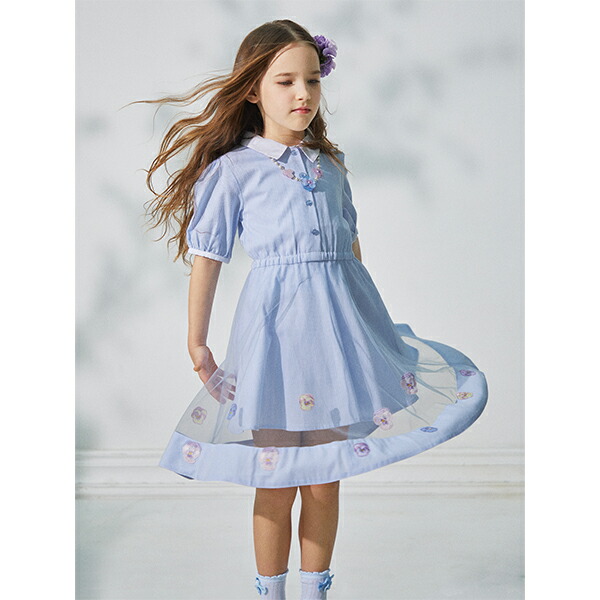 初回限定 メゾピアノ Mezzo Piano パンジーチュールドッキングシャツワンピース 高質で安価 Www Facisaune Edu Py