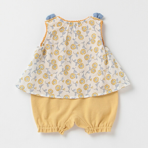 楽天市場 プティマイン Petit Main 花柄チュニックドッキングロンパース Narumiya Online ナルミヤ