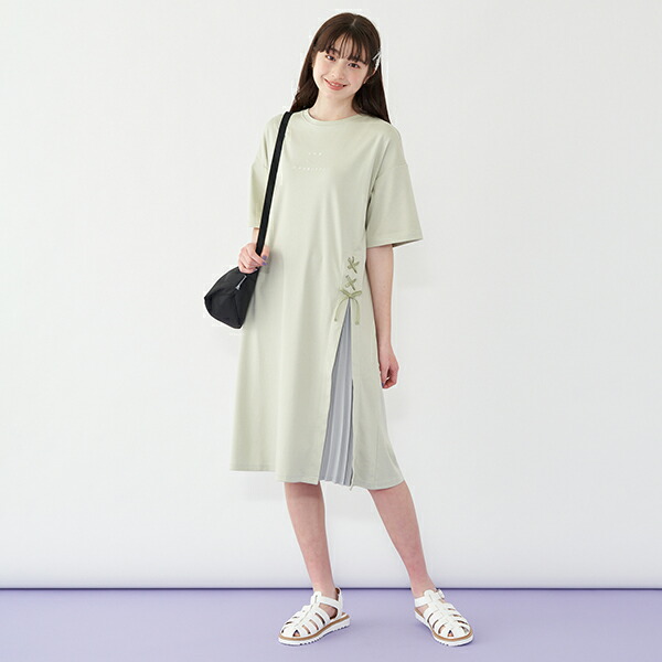 ワンピース 特売 ポンポネットジュニア Pom Ponette Junior サイドプリーツポンチ半袖ワンピース Shoxruxtj Com