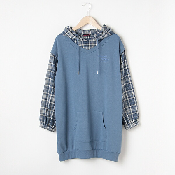 楽天市場 ラブトキシック Lovetoxic チェックレイヤードパーカワンピース Narumiya Online ナルミヤ