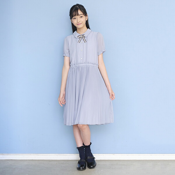 ポンポネットジュニア Pom Ponette Junior 衿つきプリーツワンピース Deerfieldtwpportage Com
