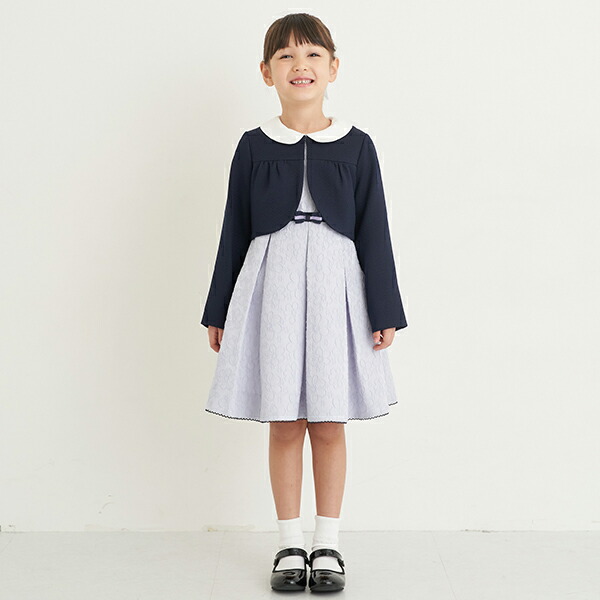 ポンポネットジュニア(pom ponette junior)【キッズサイズ】ボレロ上衣+ジャガードドレスセット