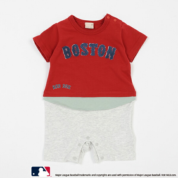 プティマイン(petit main)【MLB】切替カバーオール画像