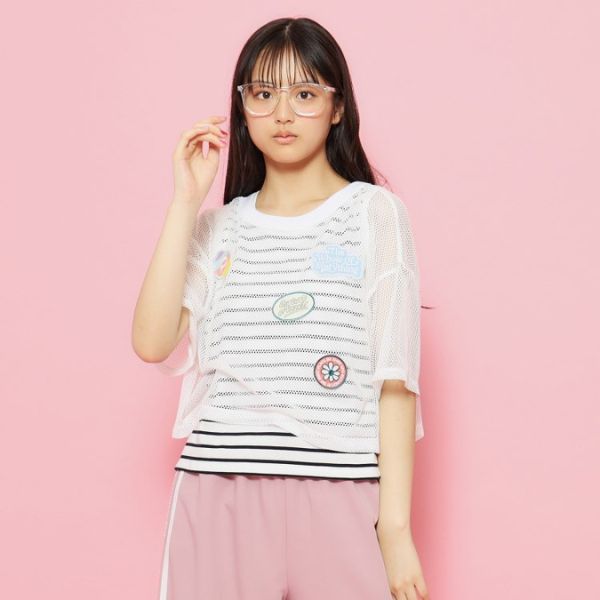 楽天市場】ピンクラテ(PINK-latte)タイダイ柄短丈Tシャツ
