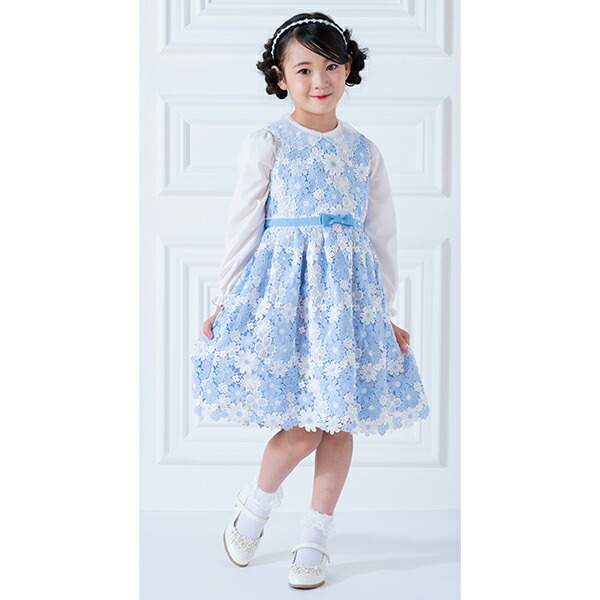 楽天市場】メゾピアノ(mezzo piano)ケミカル花レース ワンピース