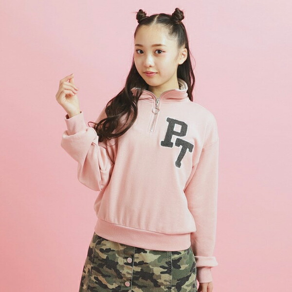 専用　ピンクラテ　新品　肩ジップトレーナー＋裏起毛トレーナー バケハくまちゃん裏毛トレーナー（スウェット・トレーナー） | PINK