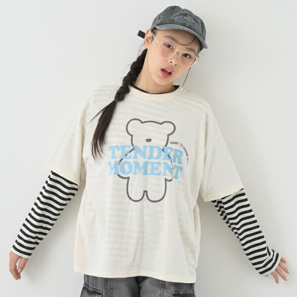 ラブトキシック(Lovetoxic)【7days】【吸水速乾／さらさら】ルーズ半袖T+ロンTセット画像