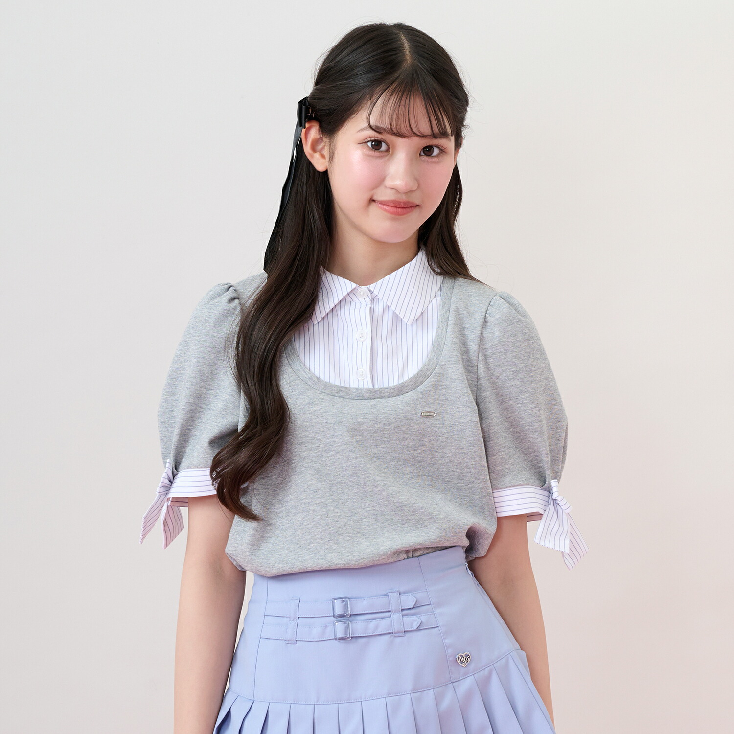 楽天市場】メゾピアノ(mezzo piano)ロゴ×イチゴ肩フリルノースリーブT