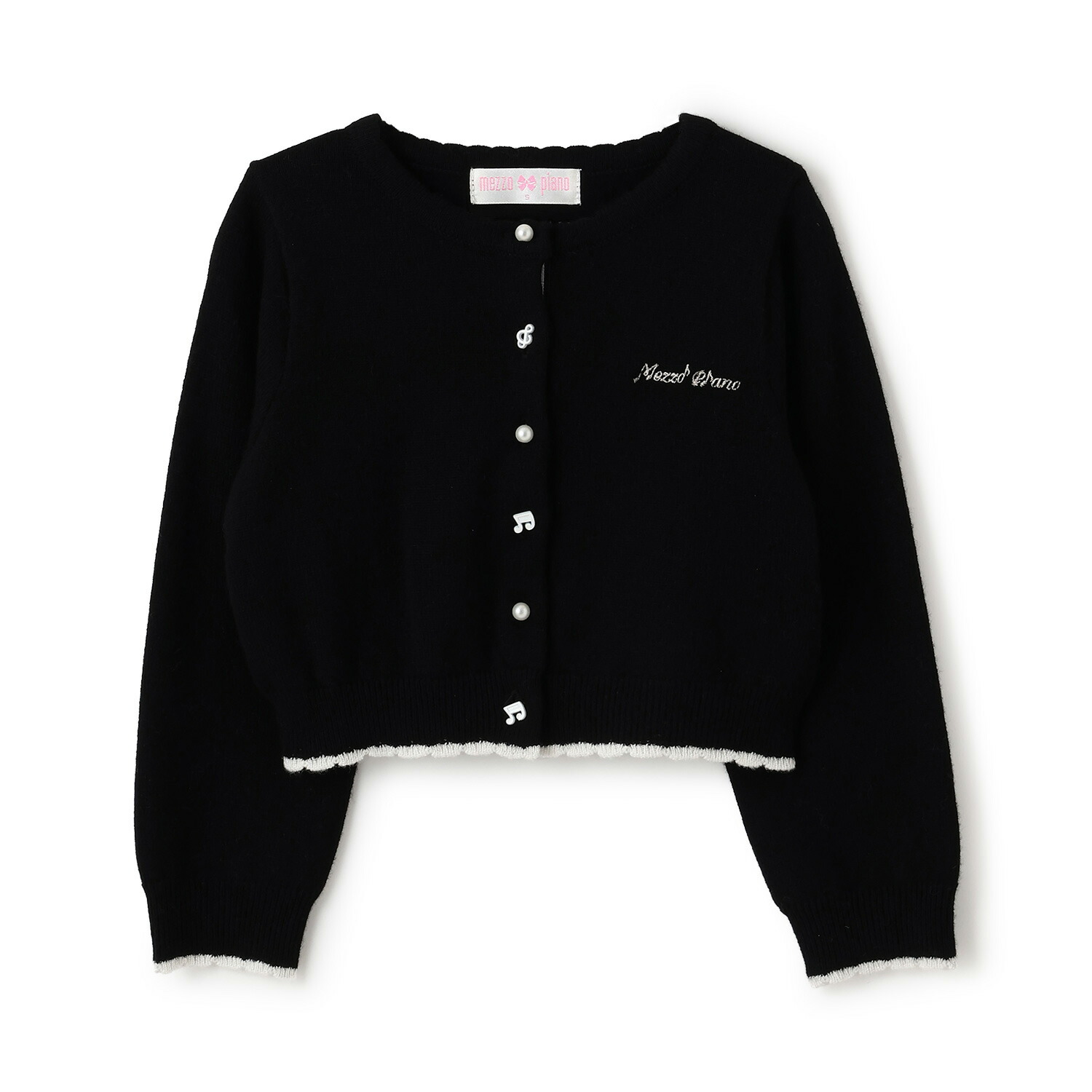 【ラク】NK9o21145■メゾピアノ MEZZOPIANO■リボンモチーフ　リバーシブルダウンジャケット KIDS■M(150) メゾピアノ(mezzo piano)リボンモチーフ ニットマフラー