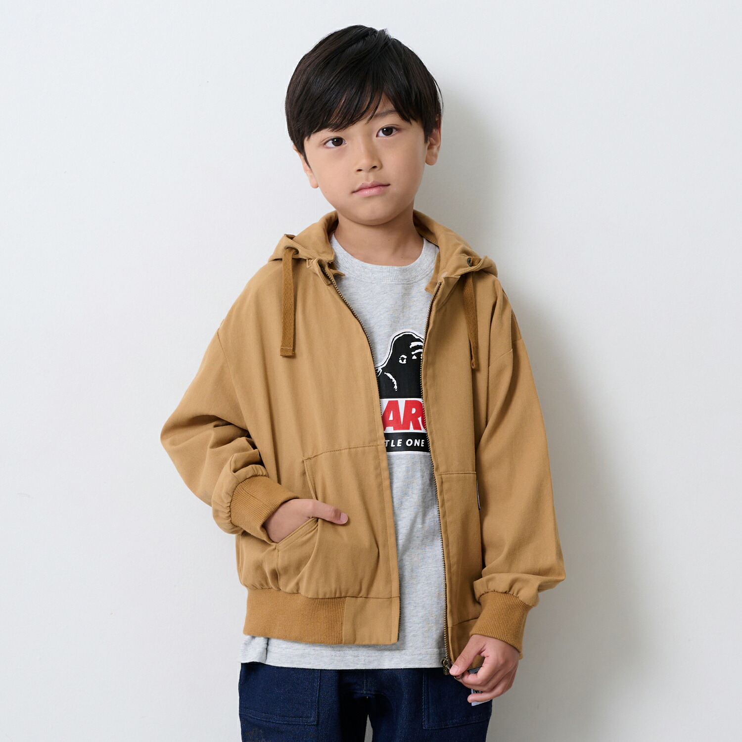 エクストララージ　キッズ(XLARGE KIDS) タイガーカモツイルフードブルゾン