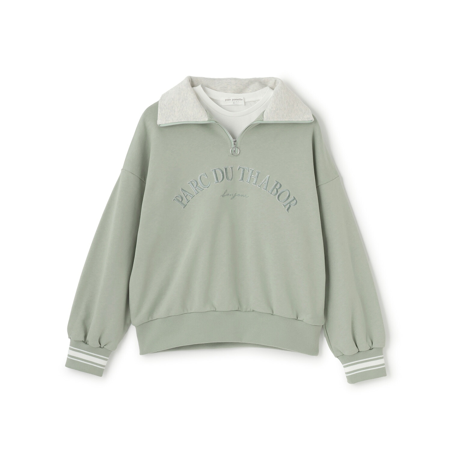 ポンポネットジュニア(pom ponette junior)二分の一ZIP+ロンT仕掛ける