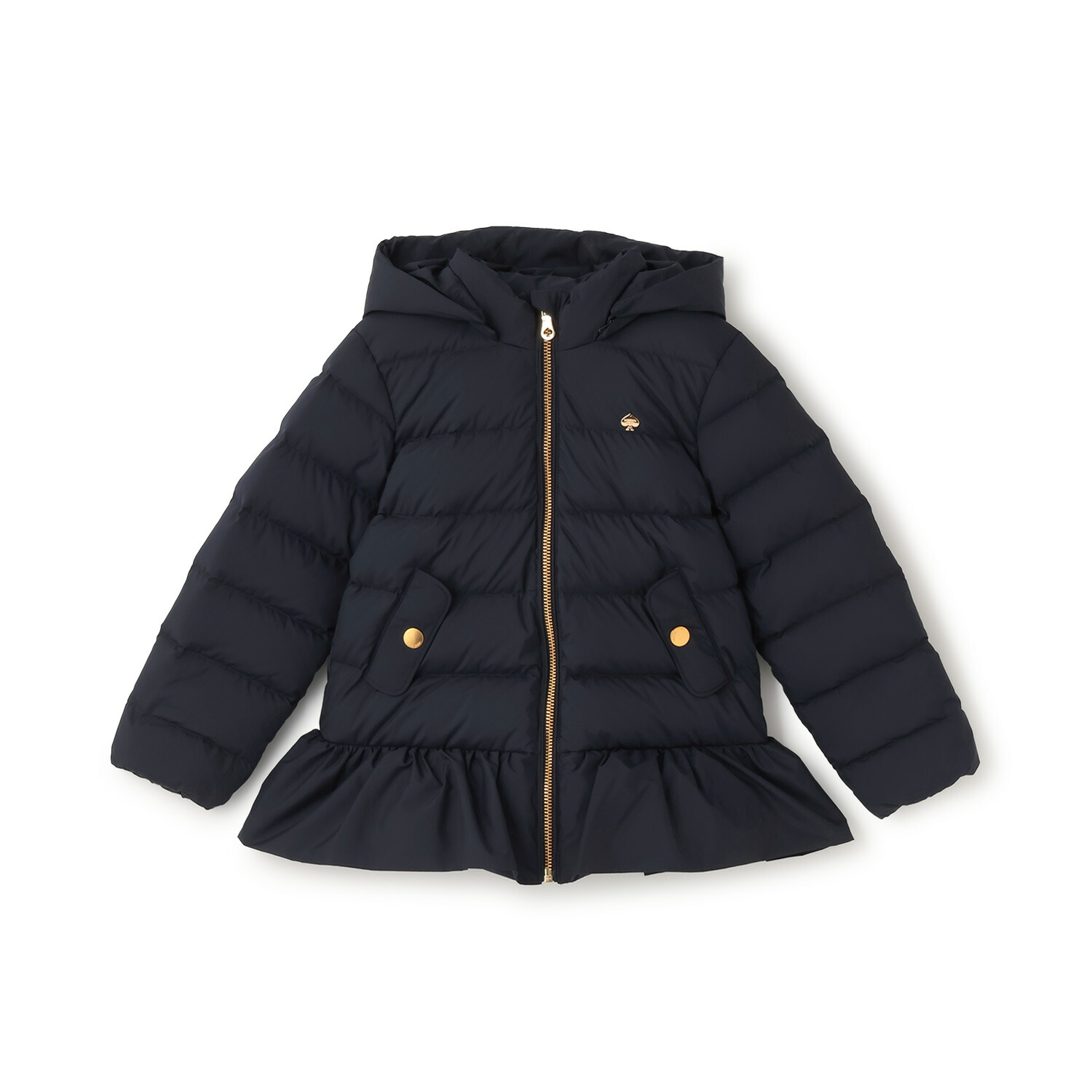 ケイトスペード　キッズ　ダンボールニットフードワンピース ダンボールニットフードワンピース(120cm グリーン): キッズ