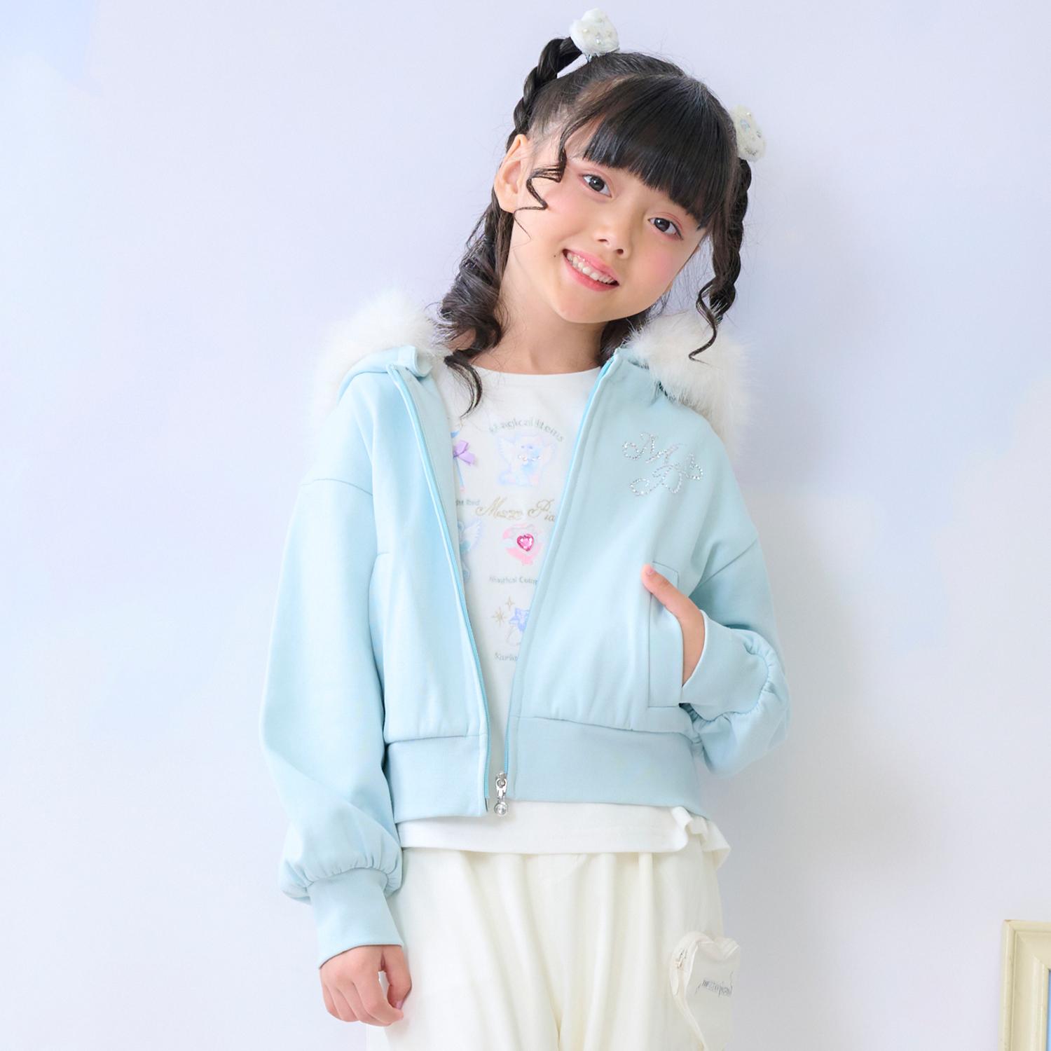 楽天市場】メゾピアノ(mezzo piano)カットジャガード ハーフZIP