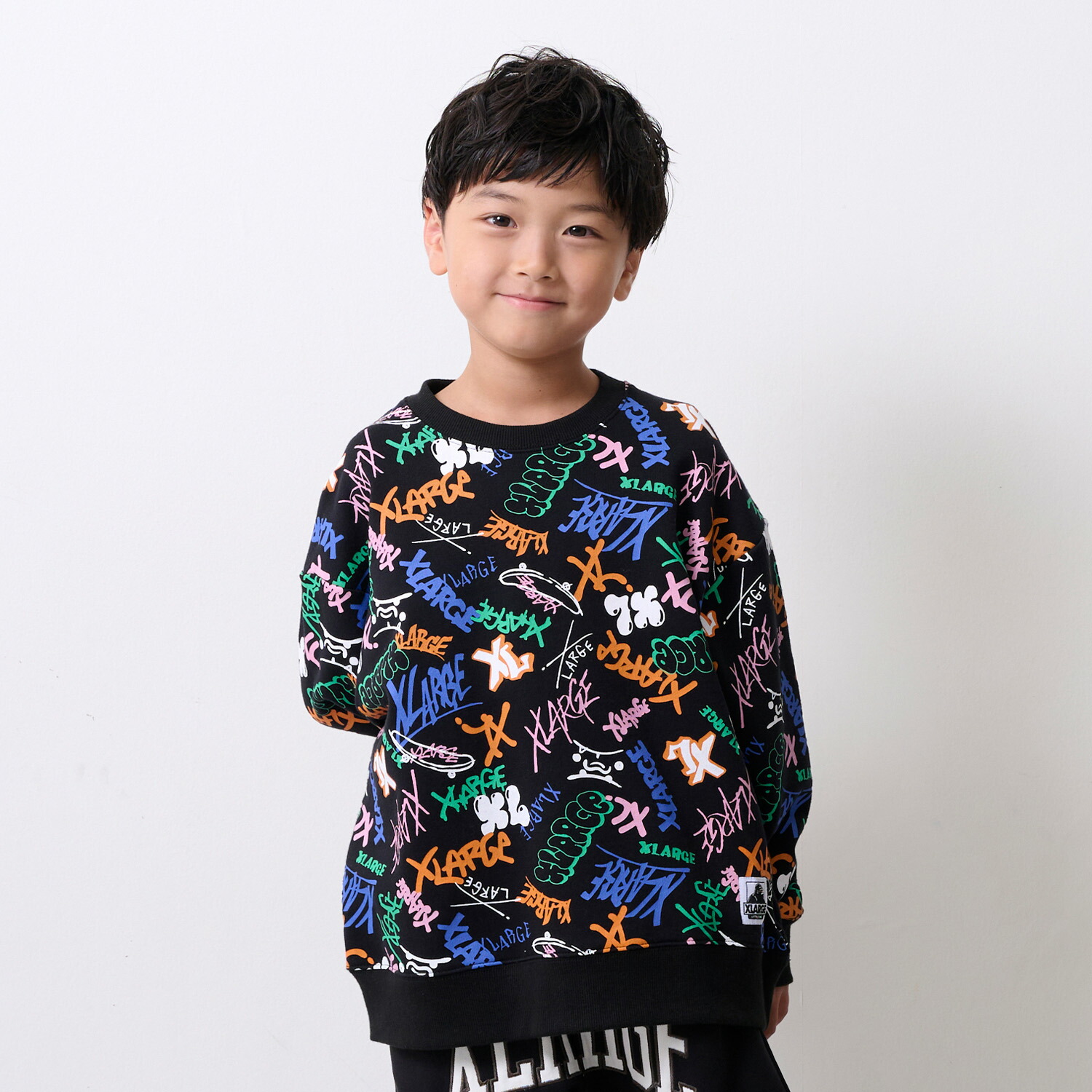 新品タグ付き　XLARGE KIDS ビッグロゴダンボールニットジップトレーナー ビッグロゴダンボールニットジップトレーナー（スウェット・トレーナー