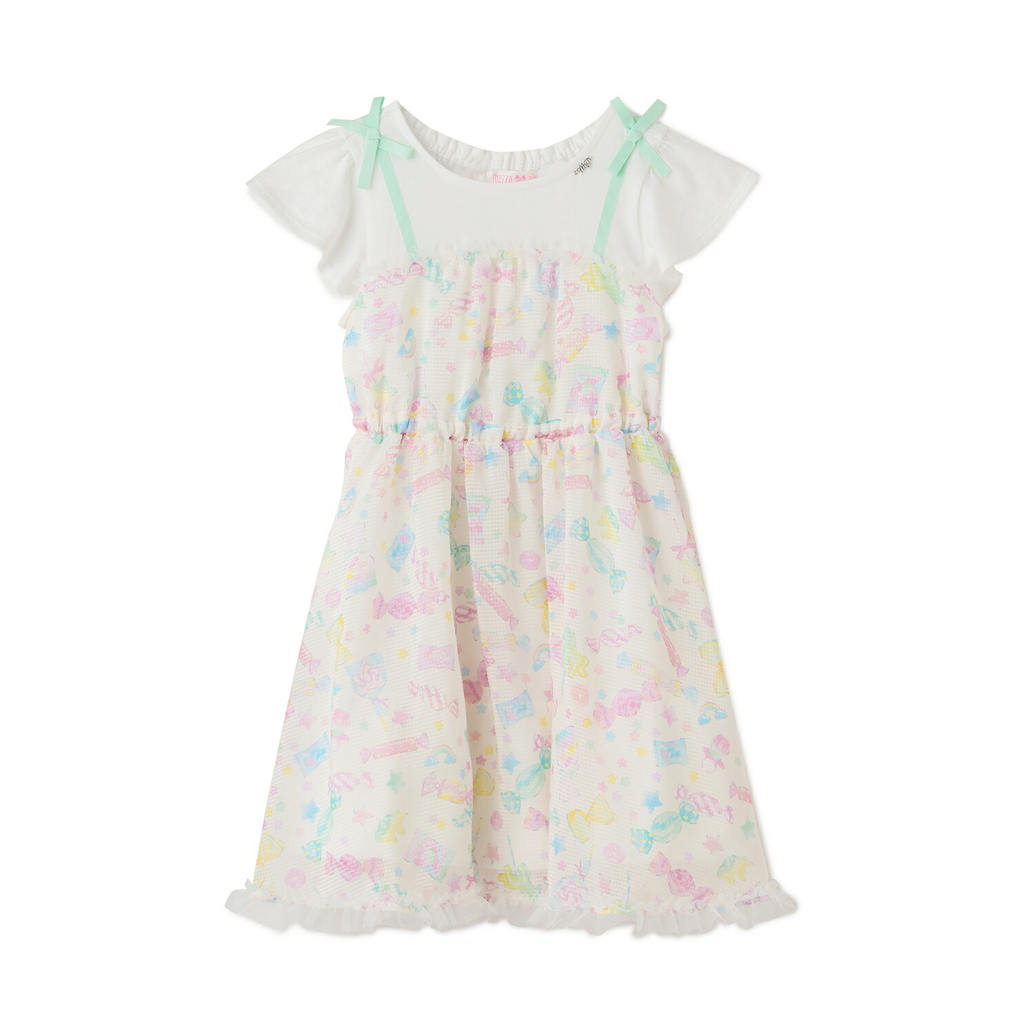 楽天市場】メゾピアノ(mezzo piano)花柄ジャガード ワンピース