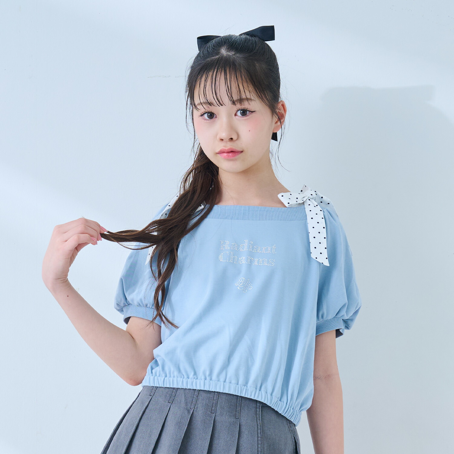 メゾピアノジュニア(mezzo piano junior)【当たること冷感】肩シュロの葉貯蔵タンクとっ始め＆ティーシャツ書き割り