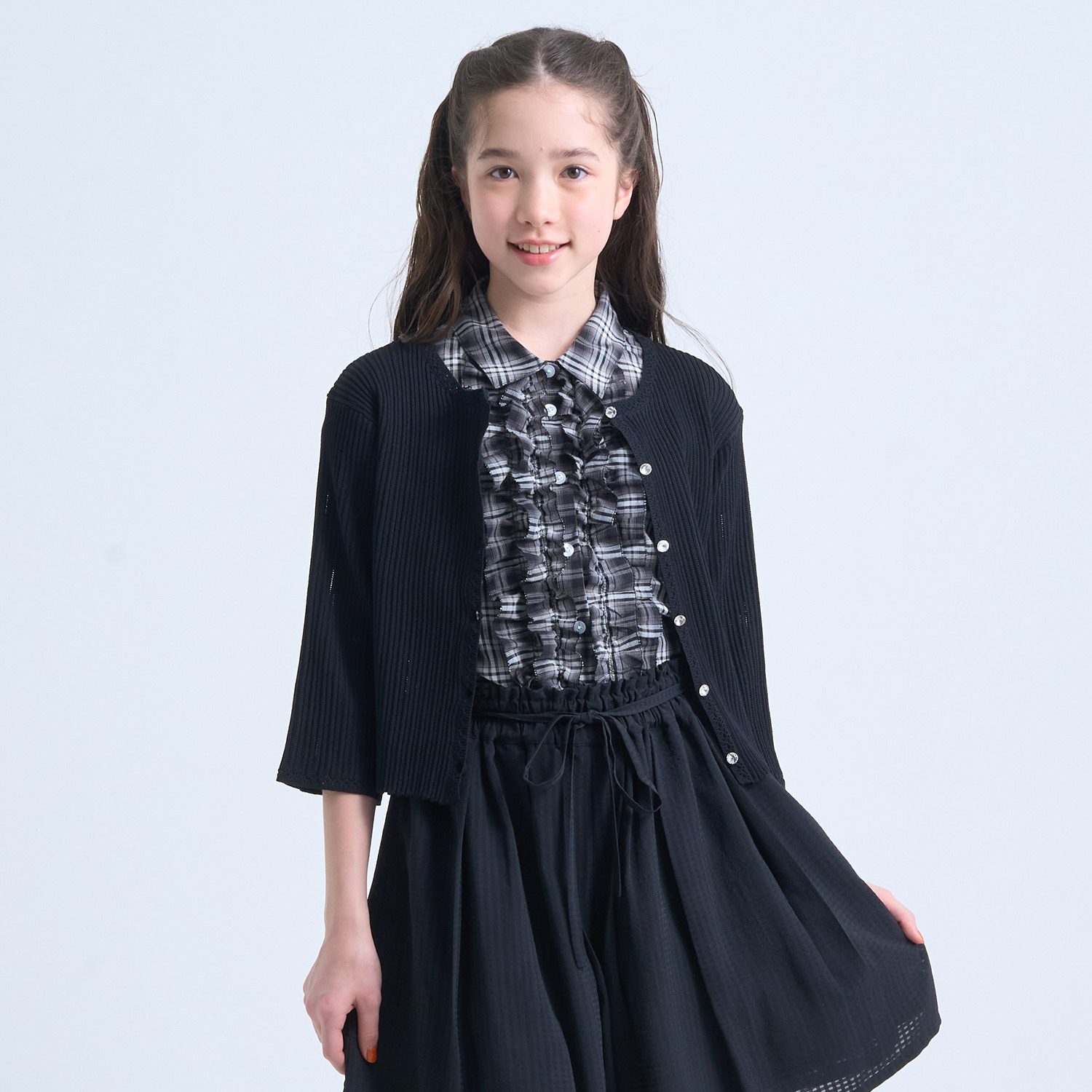 ポンポネットジュニア(pom ponette junior)７分袖ジレー
