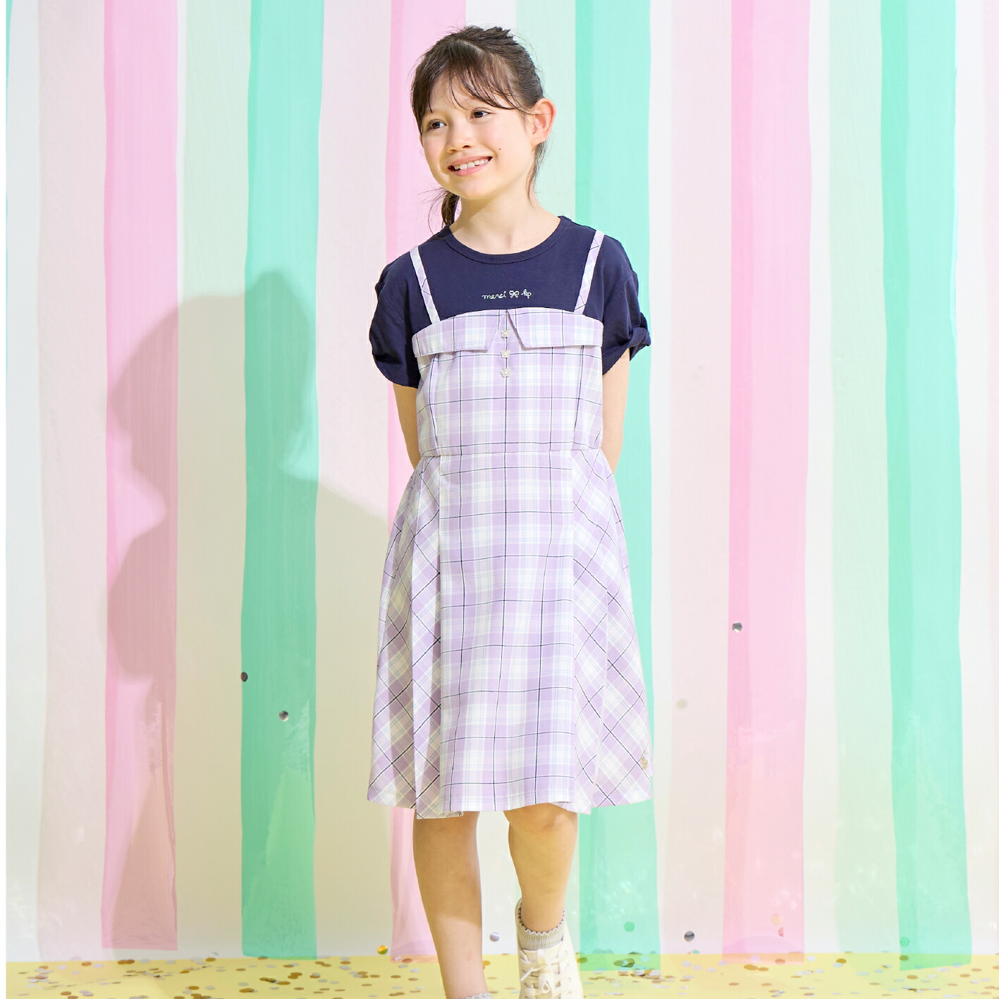 ケーピー(KP)先染照合のしるし 花の冠yd風衣装 キッズファッション-キッズ・ベビー・マタニティ-ワンピース