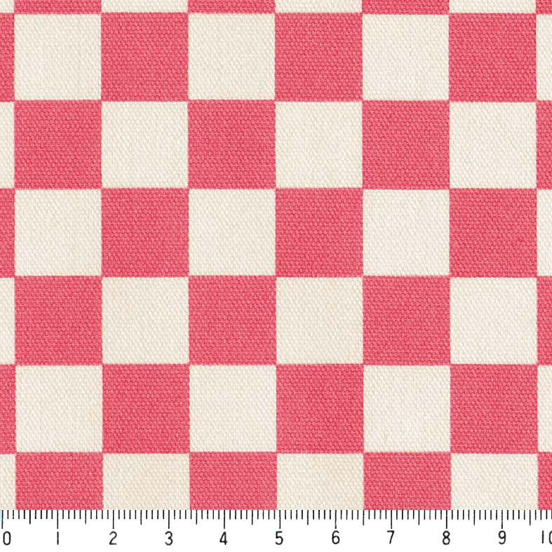 正規店仕入れの 1 6cm 市松模様 7945 63 ダークピンク 可愛いチェッカーフラッグ柄 ピンク 10cm単位 やや厚手 生成りオックス生地 綿100 110cm 布 入園入学 テーブルクロス エプロン バッグ クッション ランチョンマット 商用利用可 生地 Batesmartin Com
