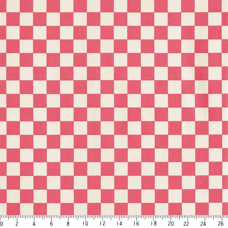 正規店仕入れの 1 6cm 市松模様 7945 63 ダークピンク 可愛いチェッカーフラッグ柄 ピンク 10cm単位 やや厚手 生成りオックス生地 綿100 110cm 布 入園入学 テーブルクロス エプロン バッグ クッション ランチョンマット 商用利用可 生地 Batesmartin Com