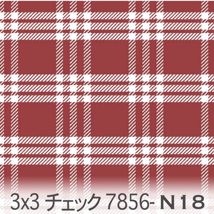 楽天市場】3×3 チェック レッド（k18） 7856-k18 カントリー調 素朴