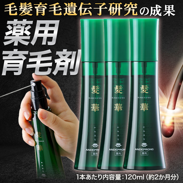 【医薬部外品】薬用育毛剤 アンデプラン 髪華 120ml 3本 セット 育毛 育毛ケア 養毛 女性用 男性用 発毛促進 薄毛 抜け毛 女性用育毛剤 男性用育毛剤 育毛トニック 養毛剤 育毛ローション 薄毛対策 抜け毛対策 17,138円