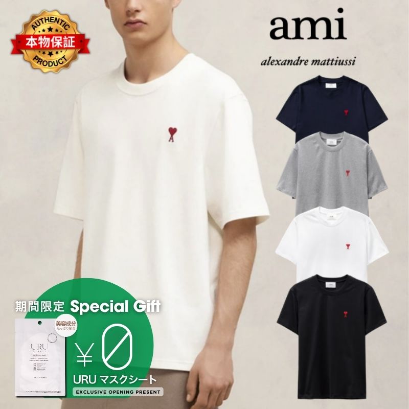 Ami Paris アミ パリス【本物保証】tee Tシャツ 半袖 メンズ レディース T-Shirt ハートロゴ ブランドロゴ フランス パリ クリスチャンディオール ジバンシィ マークジェイコブス キャリアデザイナー｜nate shop