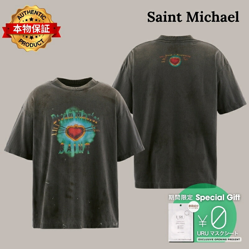 Saint Michael セントマイケル 【本物保証】Tシャツ、ストリートスタイル、メンズ SS T-SHIRT/HEART｜nate shop