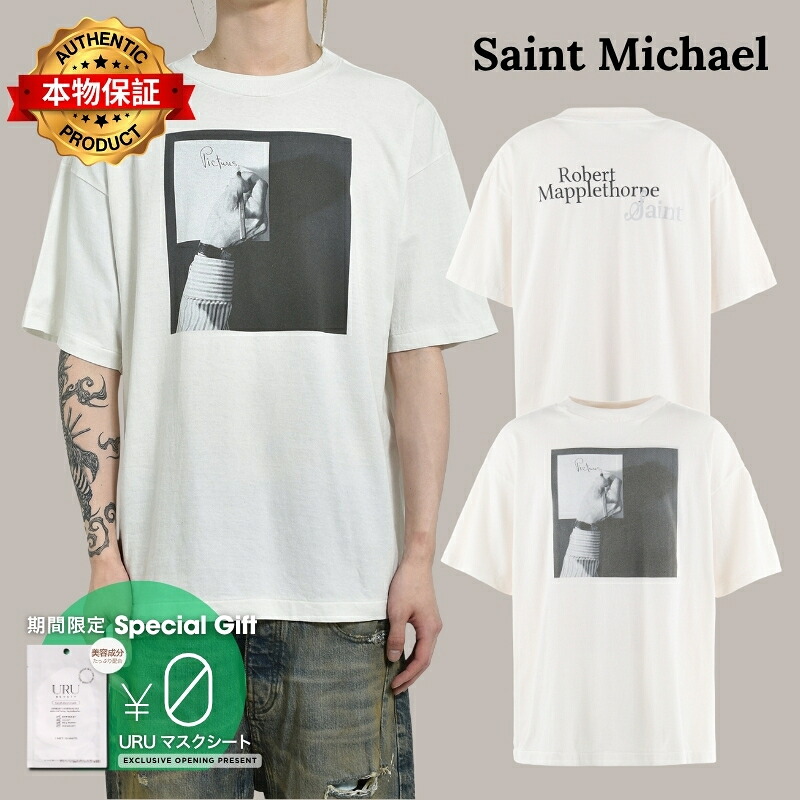 Saint Michael セントマイケル 【本物保証】Tシャツ、ストリートスタイル、メンズ MT_SS TEE/PICTURES|nate shop