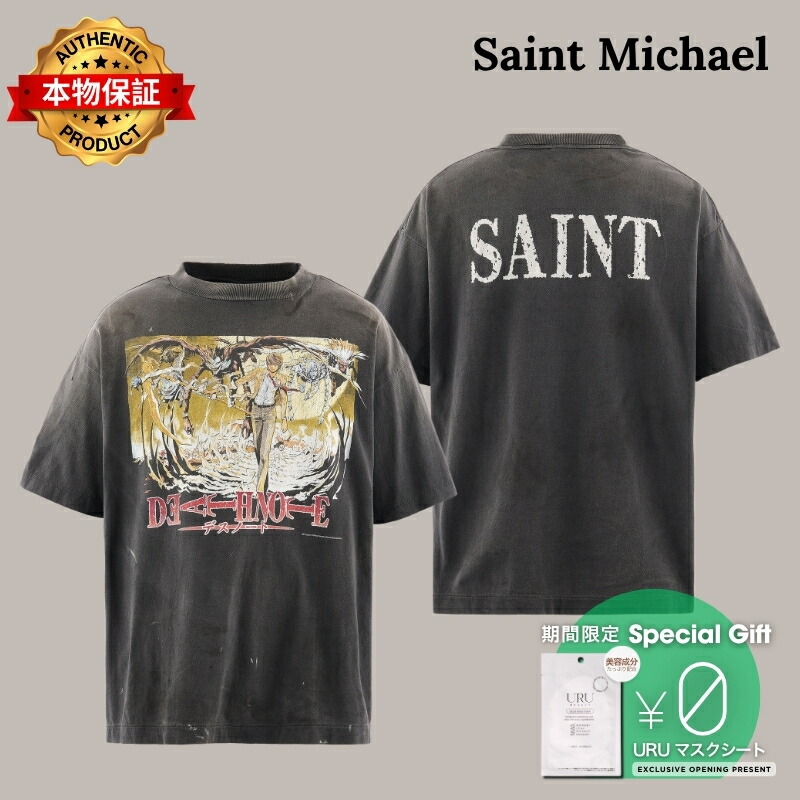 Saint Michael セントマイケル 【本物保証】Tシャツ、ストリートスタイル、メンズ DN_SS T-SHIRT/DETH NOTE|nate shop