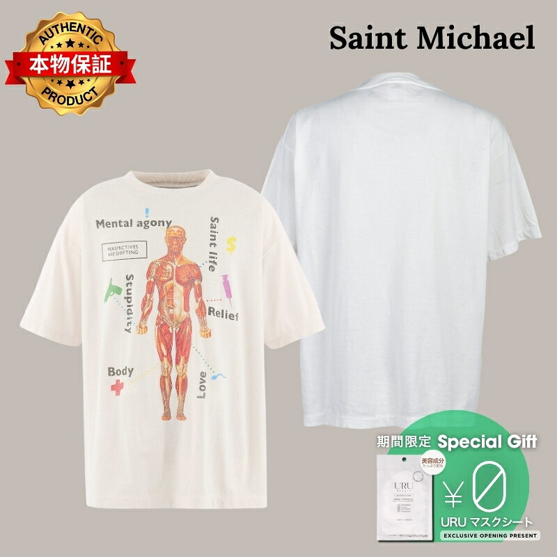 Saint Michael セントマイケル 【本物保証】Tシャツ、ストリートスタイル、メンズ SS T-SHIRT/BODY｜nate shop