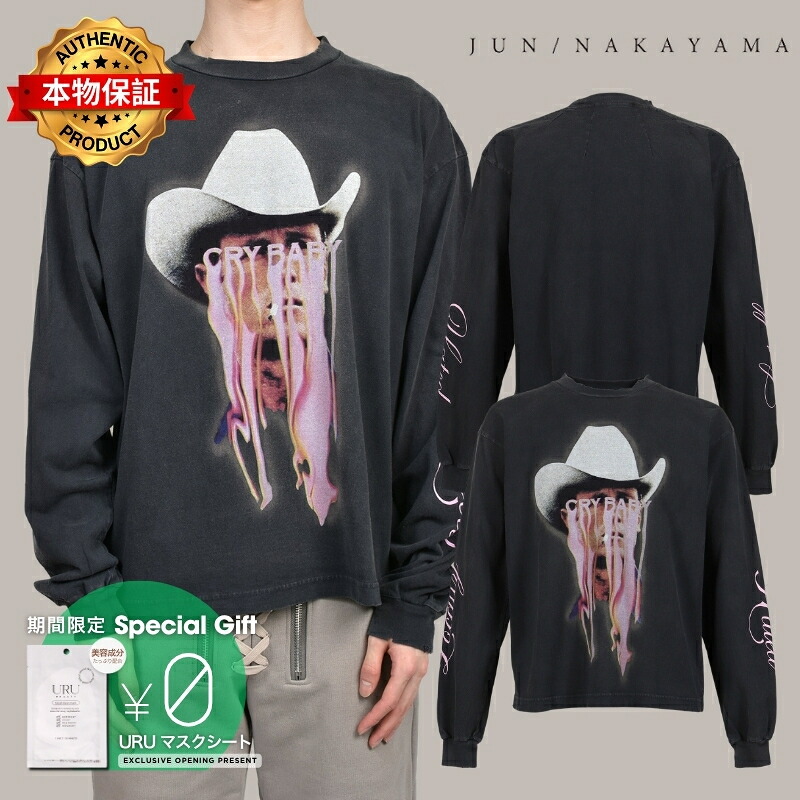 JUN/NAKAYAMA ジュンナカヤマ【本物保証】Tシャツ、ストリートスタイル、メンズ LOCALLY HATED L/S T-SHIRTS (EXCLUSIVE) / BLK｜nate shop